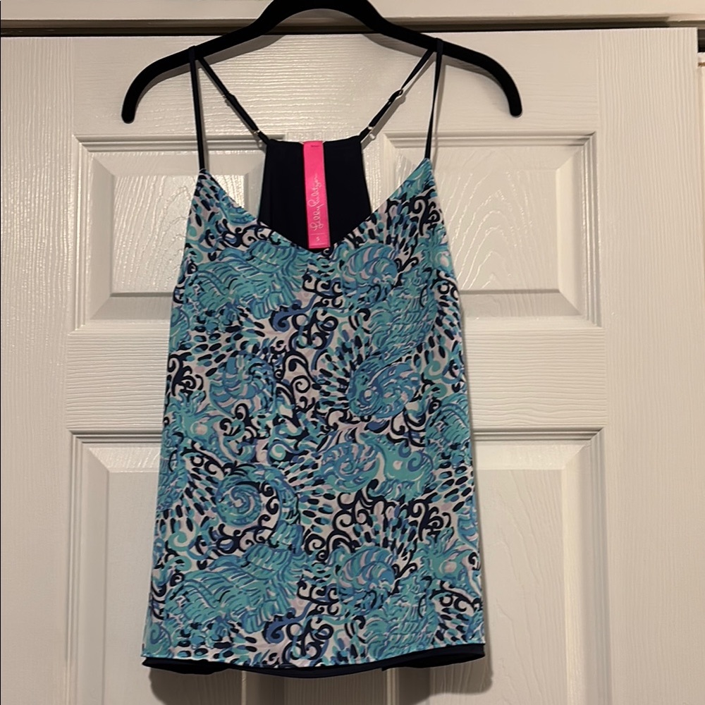 Lilly Pulitzer Blue & White Reversible Camisole Small 💙🩵🤍